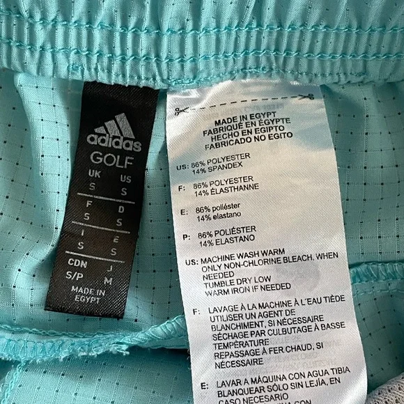 Adidas Golf Aqua Blue Shorts Size S - Picture 2 of 7